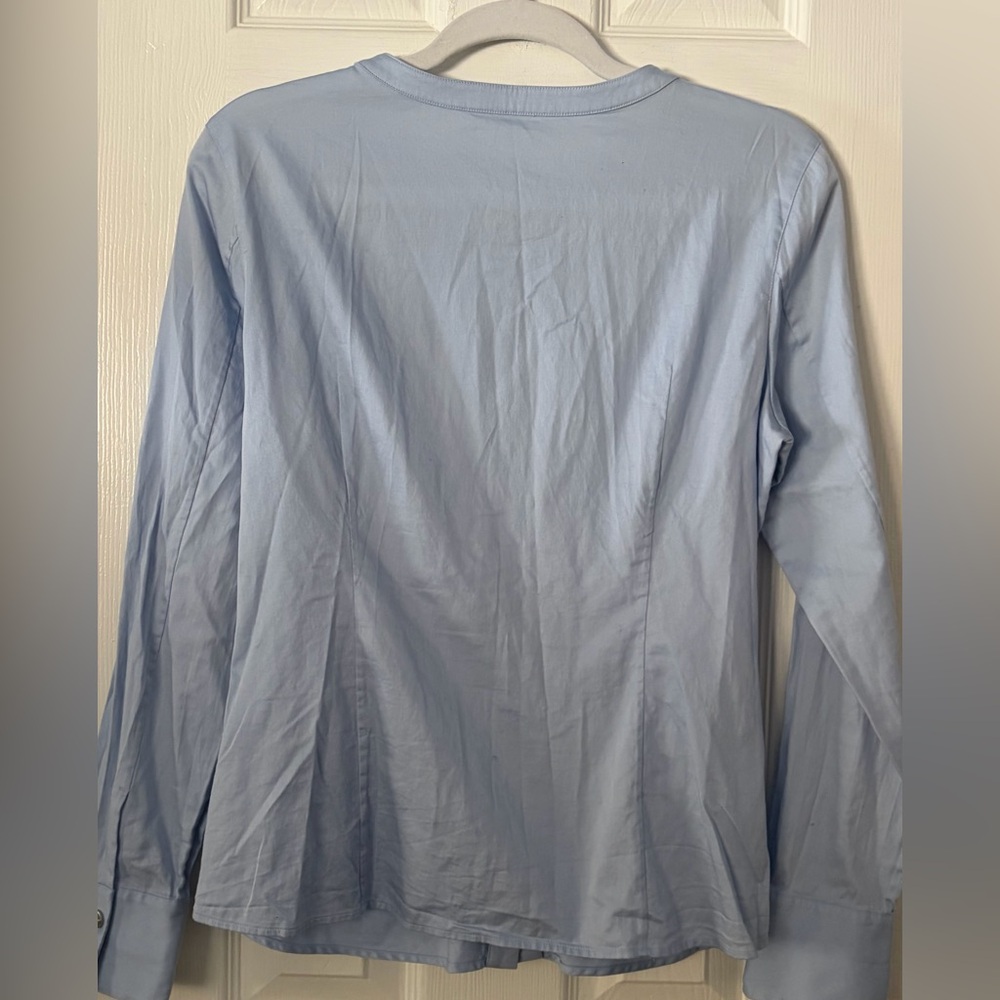 Boss Collarless Button down blouse - image 5